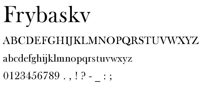 Frybaskv font