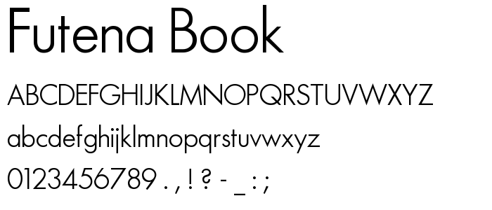Futena Book font