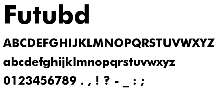 Futubd font