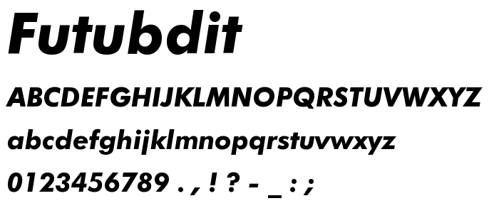 Futubdit font