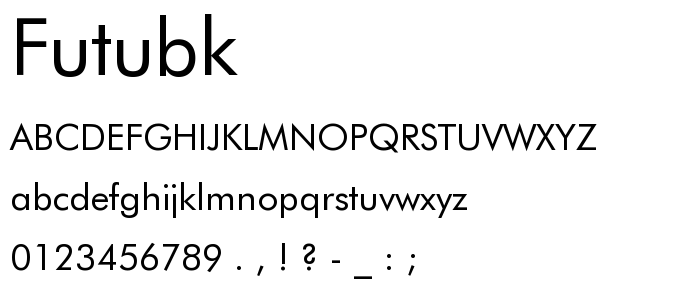 Futubk font