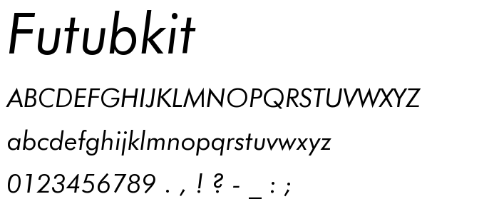 Futubkit font