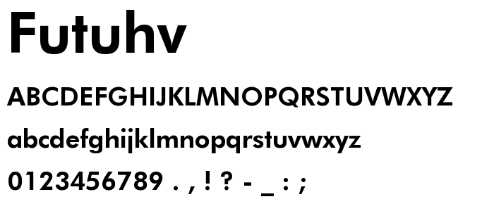 Futuhv font