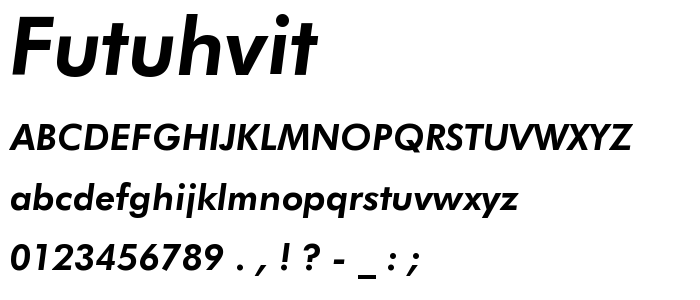 Futuhvit font