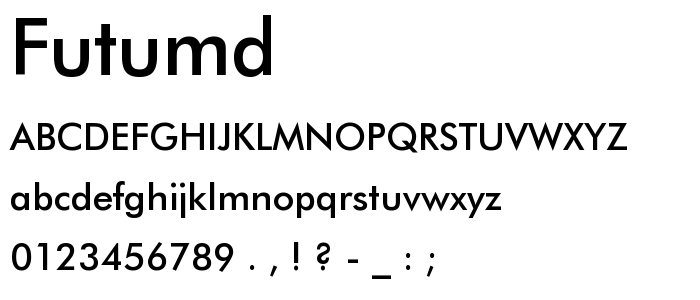 Futumd font