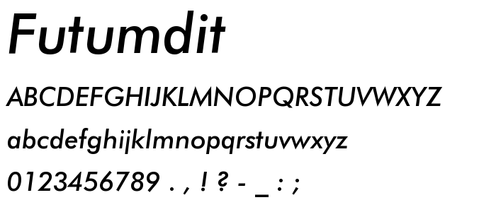 Futumdit font