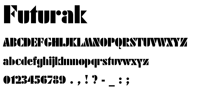 Futurak font