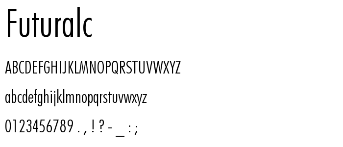 Futuralc font