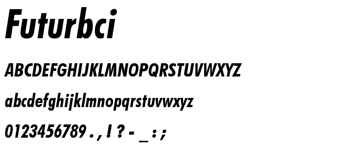 Futurbci font