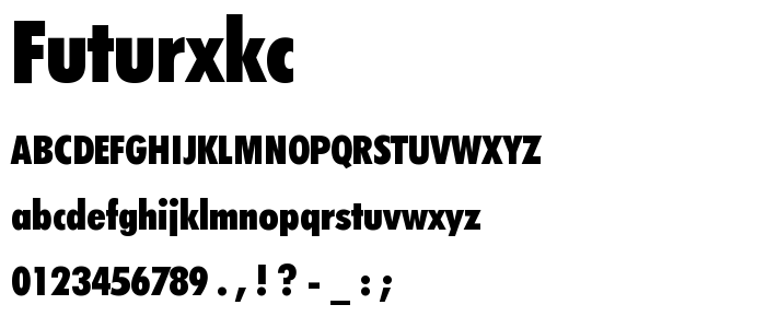 Futurxkc font