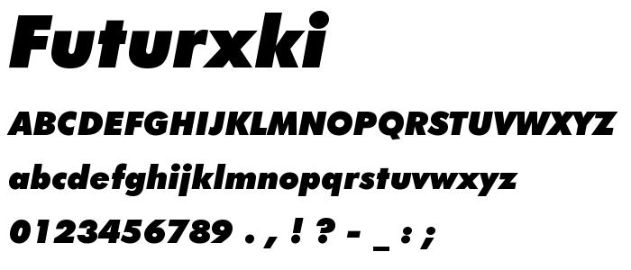 Futurxki font