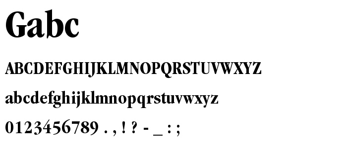 Gabc font