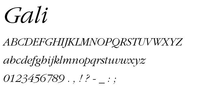 Gali font