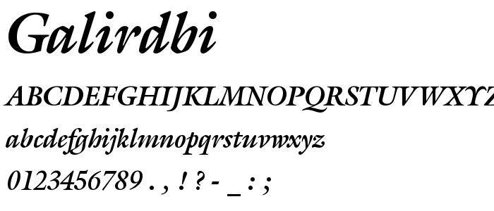 Galirdbi font