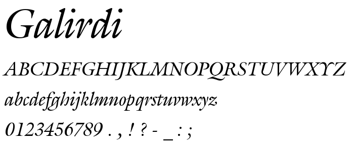 Galirdi font