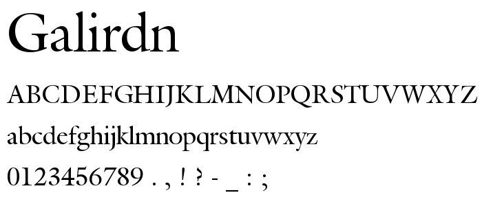 Galirdn font