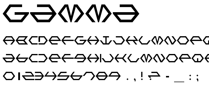 Gamma font