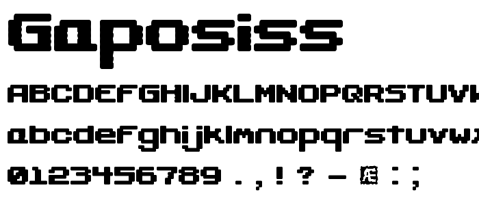 Gaposiss font