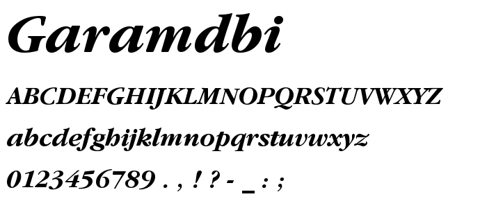 Garamdbi font