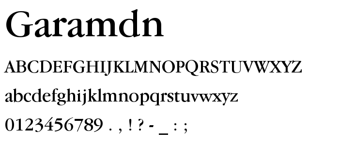 Garamdn font