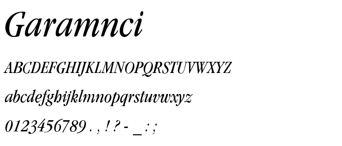 Garamnci font