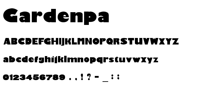 Gardenpa font