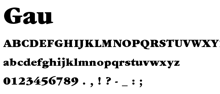 Gau font