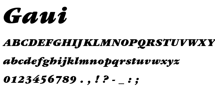 Gaui font