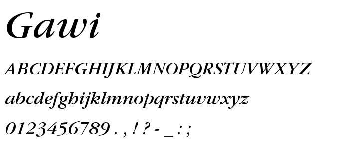 Gawi font