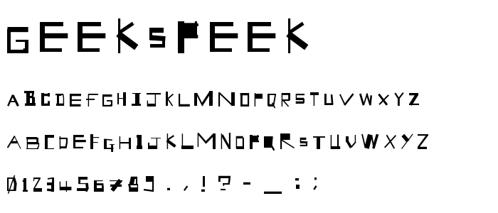 Geekspeek font