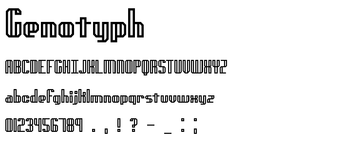 Genotyph font