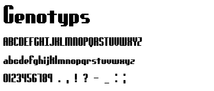 Genotyps font