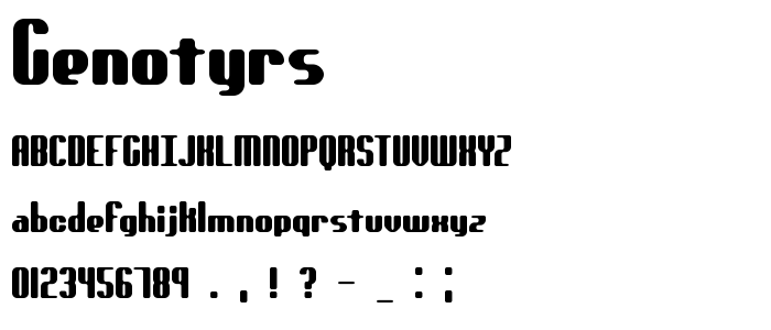 Genotyrs font