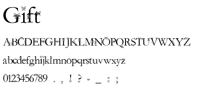 Gift font