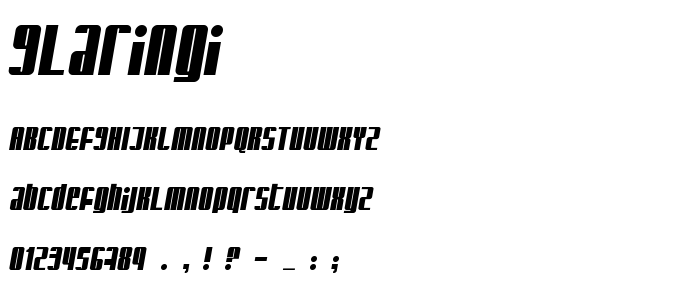 Glaringi font