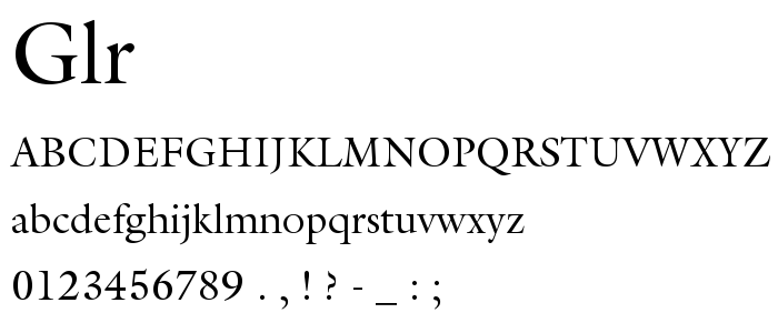 Glr font