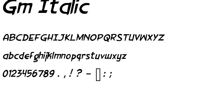 Gm_Italic font