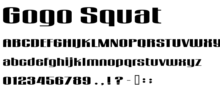 Gogo_Squat font