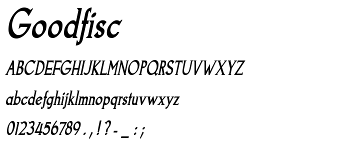 Goodfisc font