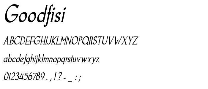 Goodfisi font