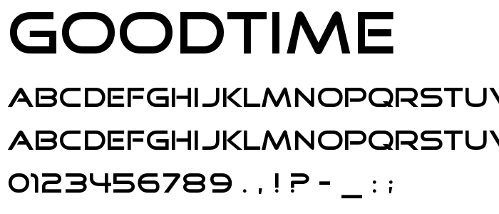 Goodtime font