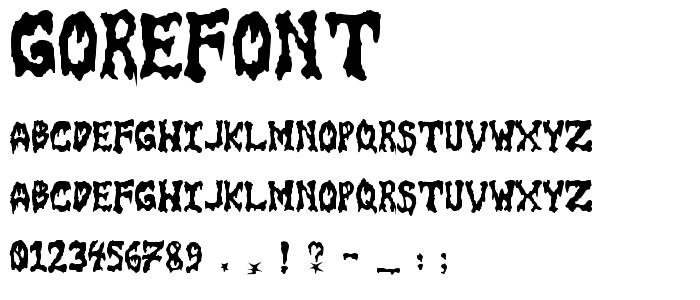 Gorefont font