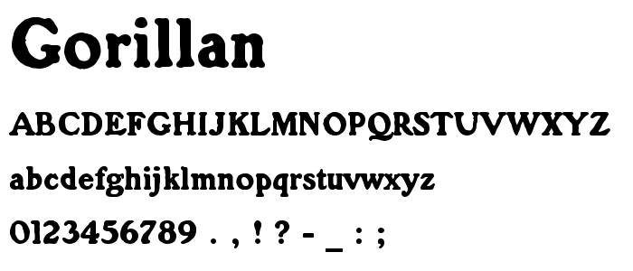 Gorillan font