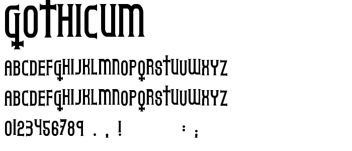 Gothicum font