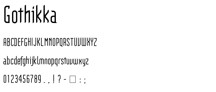 Gothikka font