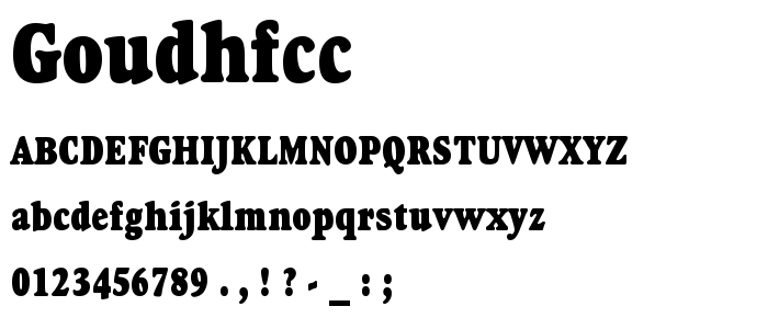 Goudhfcc font