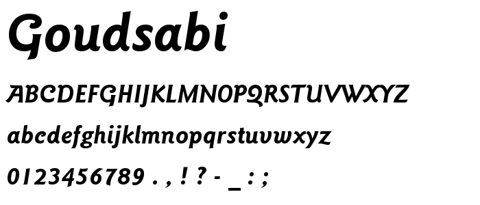 Goudsabi font