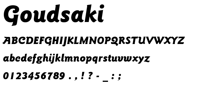 Goudsaki font