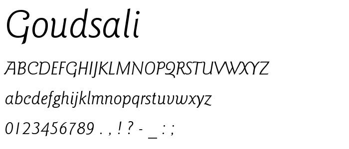 Goudsali font