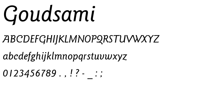 Goudsami font